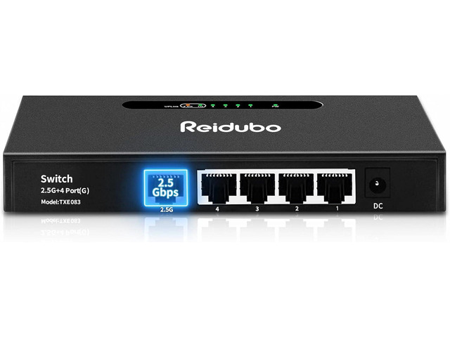 2.5G Uplink Ethernet Splitter, 2.5Gb Uplink Port & 4×1000Mbps Ethernet ...