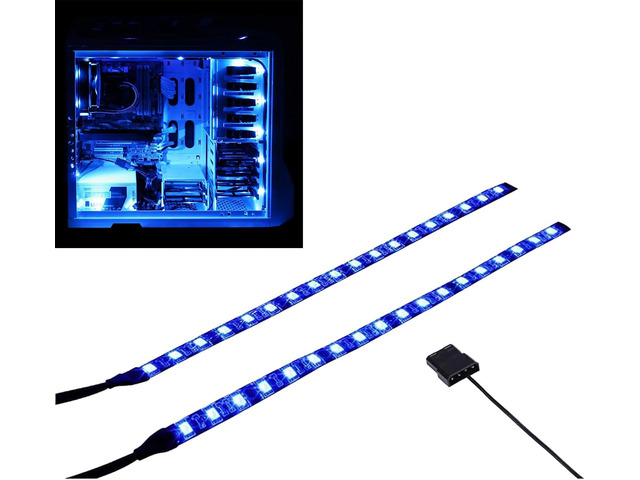 PC LED Light Strip Computer Case Lighting White with Magnetic Back ...