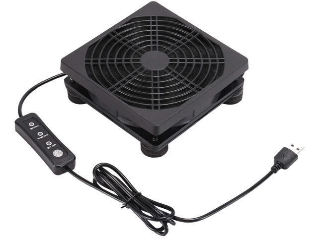 120mm USB Powered PC Router Fan with Speed Controller High Airflow USB Cooling Fan for Router Modem Receiver DVR TV Box and Other Electronics -
