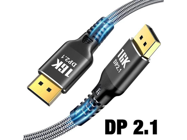 thumbnail image 2 of Stouchi 2 Packs Displayport 2.1 Cable 10FT, 80Gbps 2 of 9