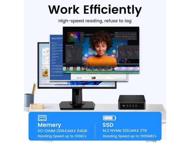 Mini PC, Msecore Desktop Computer i9-11900, Windows 11 Pro, 16G DDR4 RAM,  512G M.2 NVME SSD, 4K@60Hz, HDMI, COM, Dual Band WiFi, Bluetooth 5.0 for