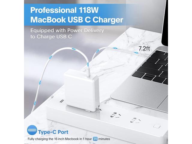 Mac Book Pro Charger - 118W USB C Charger Fast Charger for MacBook Pro,  MacBook Air, iPad Pro, Samsung Galaxy and All USB-C Devices, 7.2ft USB C to  C Cable 
