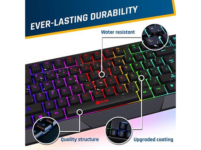 directory naaien voorzien KLIM Chroma Wireless Gaming Keyboard RGB New 2022 Version - Long-Lasting  Rechargeable Battery - Quick and Quiet Typing - Water Resistant Backlit  Wireless Keyboard for PC PS5 PS4 Xbox One Mac - Black - Newegg.com