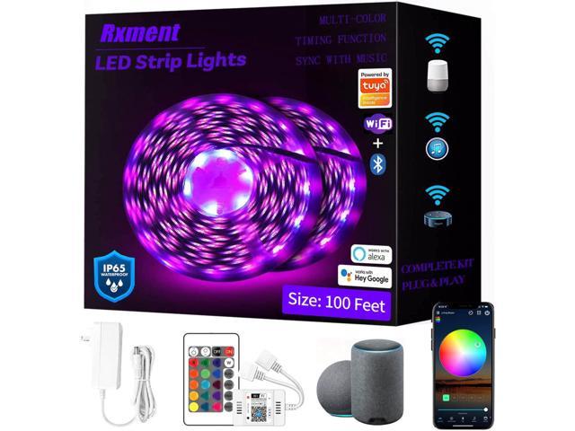 smart led strip lights music 100 feet