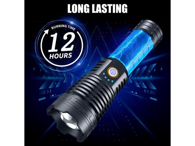 Dsstoc LED Rechargeable Flashlights High Lumens, 3000 Lumens Super Bright  Powerful Waterproof Flashlights with Battery, 5 Mode, Zoomable Tactical  Handheld Flashlights for Camping Home 