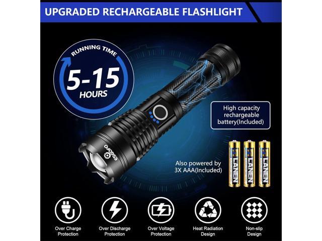 SUBOOS PocketPower LED Flashlight, High Lumens Flash Lights