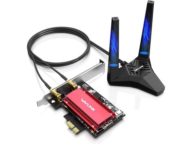 2023 New AX5400M WiFi 6E PCIe Network Card Tri-Band AX210 Wireless Adapter with Bluetooth 5.3 MU-MIMO WPA3 OFDMA Low-Profile Bracket Heat Sink for Windows 11/10 PC