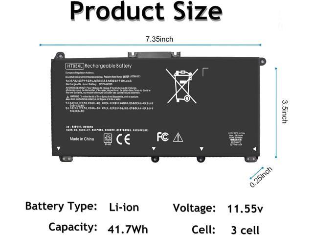 HT03XL Battery Replacement HP Pavilion Laptop Battery 15-cs3xxx 15 ...