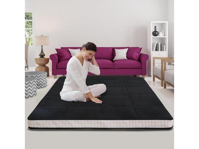 Japanese Floor Mattress, Futon Mattress, Foldable & Portable, Roll Up  Mattress Tatami Mat Sleeping Pad with Storage Bag