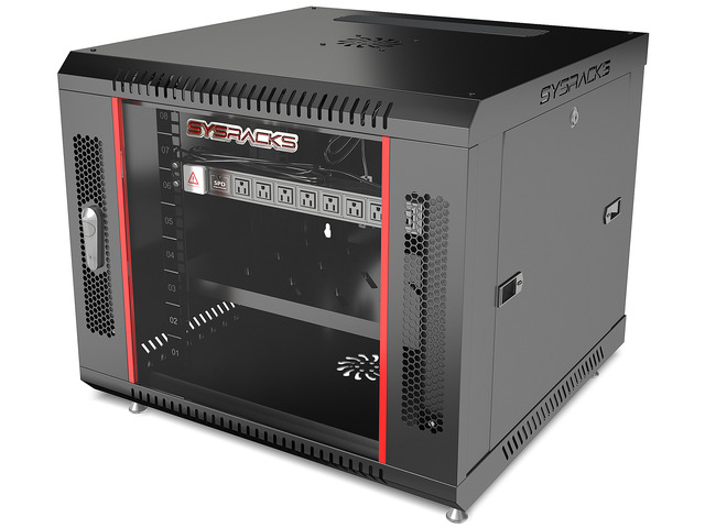 Sysracks 9U Wall Mount Server Rack Cabinet, 24-Inch Deep, for 19-Inch ...