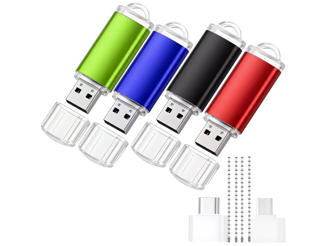 Usb Price USB Flash Drive with Type-C & Micro USB Adapters, 3-in-1 Thumb Drive ...
