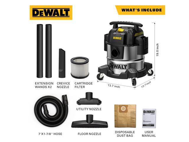 Dewalt Gallon Stainless Steel Wet Dry Vacuum Cleaner Peak Hp