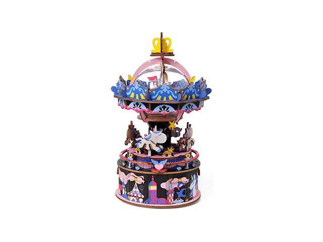 DIY 3D Music Box Puzzle - Merry-Go-Round - 174 pcs