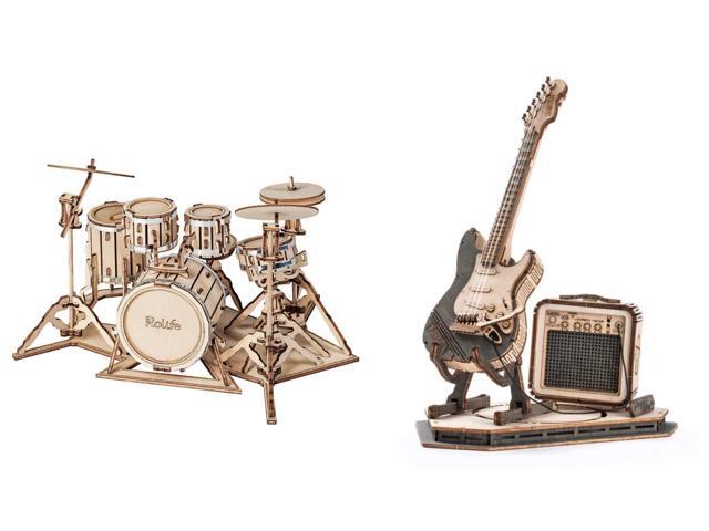 DIY 3D Puzzle 2 Pack - Drum Kit and Electric Guitar