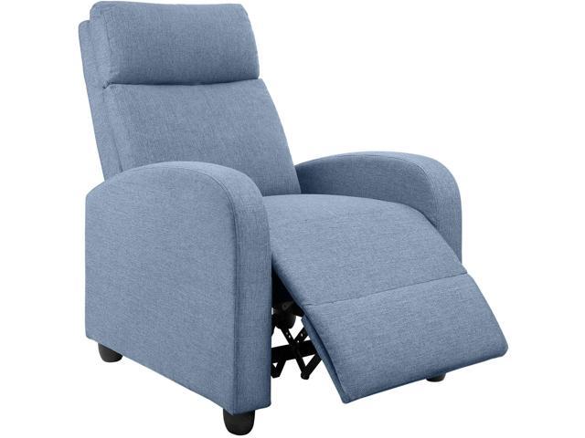 Recliner Chair Ergonomic Adjustable Single Fabric Sofa with Thicker Seat  Cushion