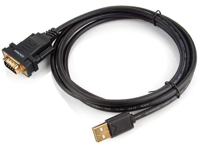 USB to RS232, OIKWAN USB to Serial Adapter with FTDI Chipset,USB 2.0 to Male DB9 Serial Cable for Windows 10, 8, 7, Vista, XP, 2000, Linux and Mac OS(6ft)
