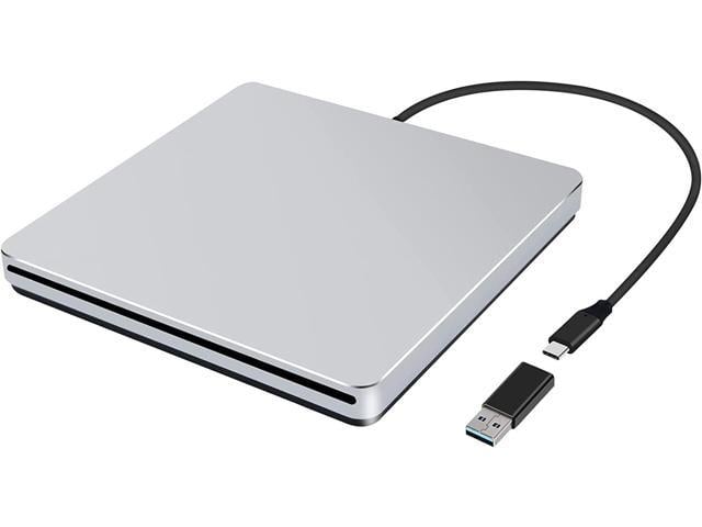 External DVD Drive USB 3.0 Type-C Slim Slot-in CD/DVD+/-RW Optical Drive DVD Player for Laptop DVD/CD ROM Burner for Mac PC Windows MacBook iMac External CD / DVD / Blu-Ray