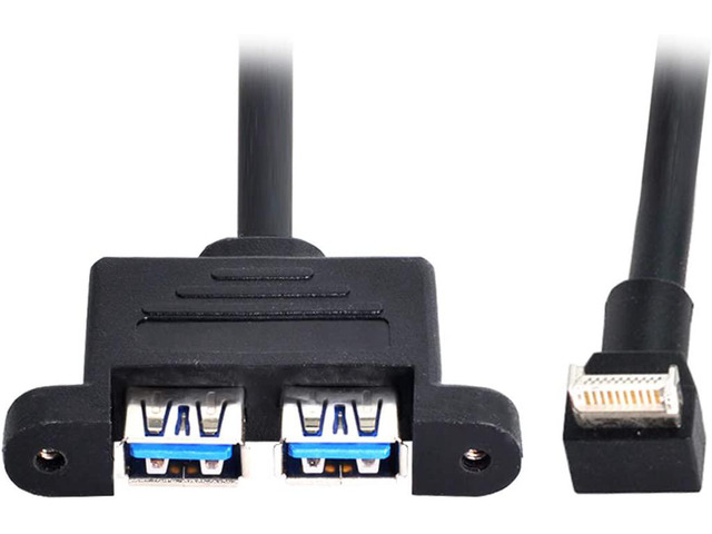 USB 3.0 Header Extension Cable USB 3.0 Female Panel Mount to USB 3.1 ...