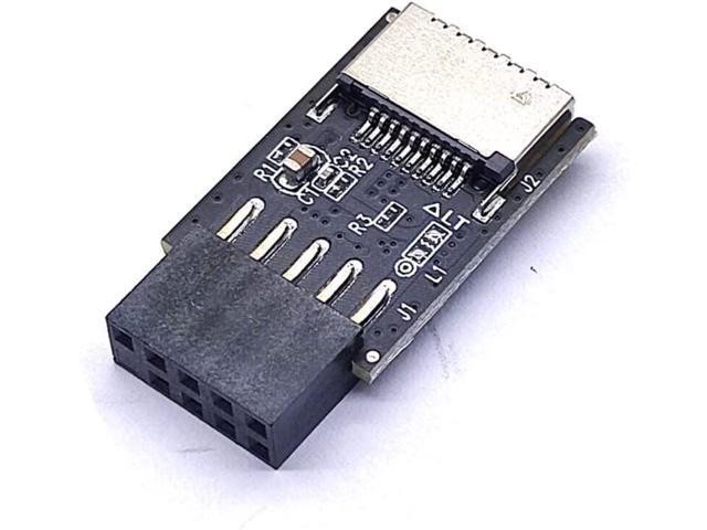 JMT Adattatore USB 2.0 Da 9Pin A USB-C Type-E - Convertitore Per Connettore Frontale Scheda Madre - Extender 20Pin