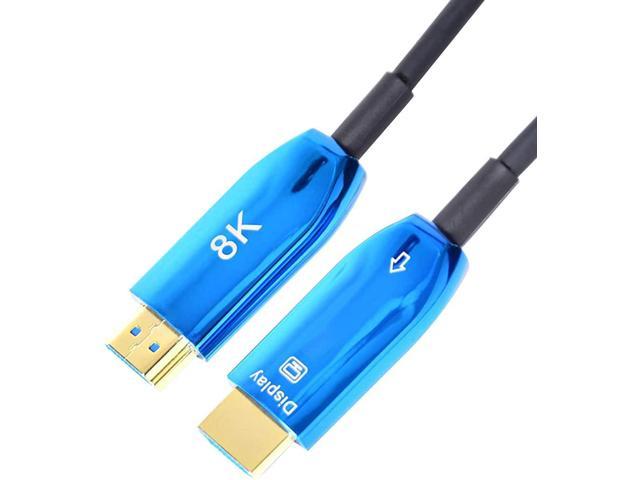 Martelaar Clam lava 8K@60HZ Optical Fiber DP Cable 32Gbps/48Gbps 250mw High Speed Silicon Line  Chip (4:4:4 HDR/RGB eARC HiFi) Compatible with HDMI Device Computer PS4/3  UHD TV Xbox One Projector (2.1 Version,20m) - Newegg.com
