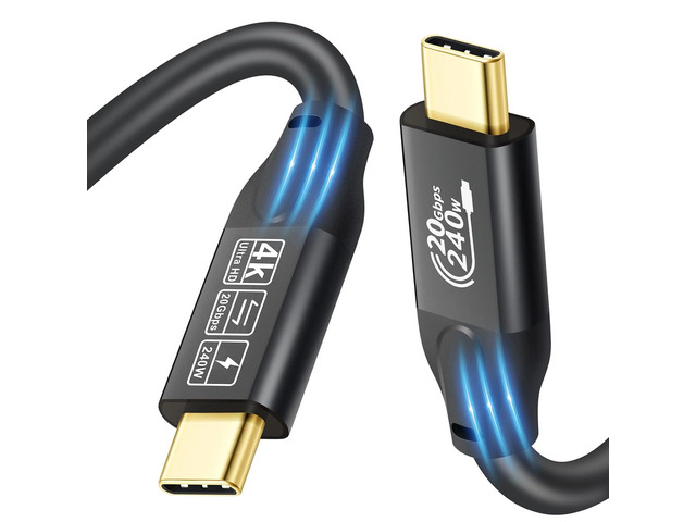 20Gbps USB C Verlängerungskabel 2m – 240W PD 3.1, 4K@144Hz, Für MacBook, IPhone, Thunderbolt 4