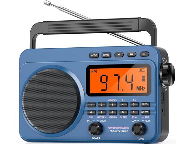 NOAA AM FM Shortwave Radio, 4000mAh Rechargeable Radio with NOAA AM FM Shortwave Radio, 4000mAh Rechargeable Radio with
