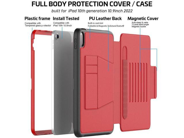 For iPad 10th Generation 2022 Magnetic Stand Case Shockproof Rugged TPU  Cover