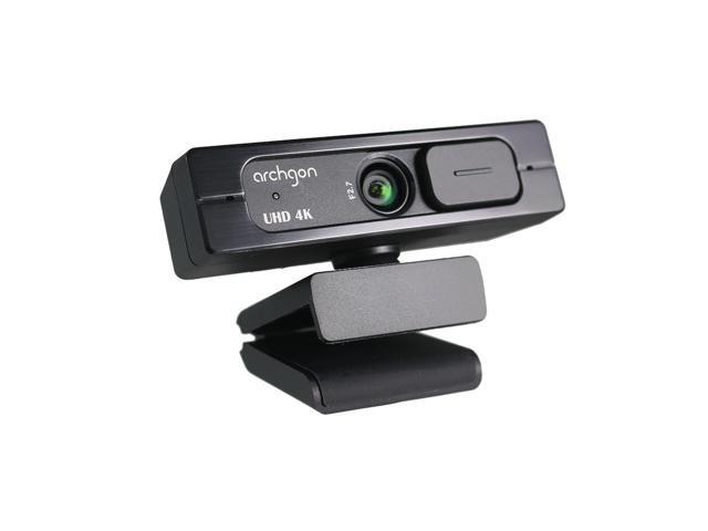 Archgon 4K Webcam Ultra HD 4K Streaming Low-Light Correction with Dual Omni-Directional Microphone, Privacy Cover and Tripod Compatible with Teams, Zoom, Skype.. (C6403)