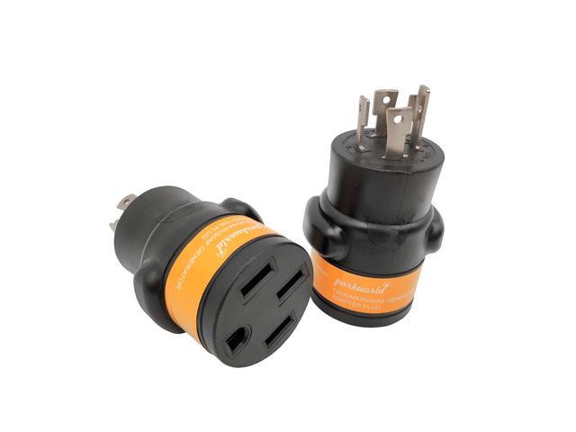 Parkworld Generator Adapter - L14-20P 20A Locking Plug To TT-30R 30A RV Receptacle, 125V/2500W