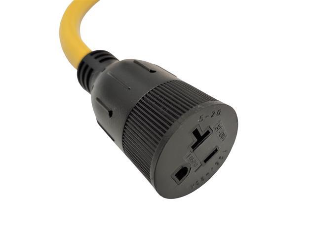 Parkworld 62213 NEMA 5-20 Extension Cord 5-20P to 5-20R (T Blade Female ...