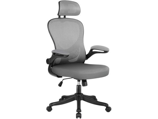 mesh office chair with headrest and lumbar support