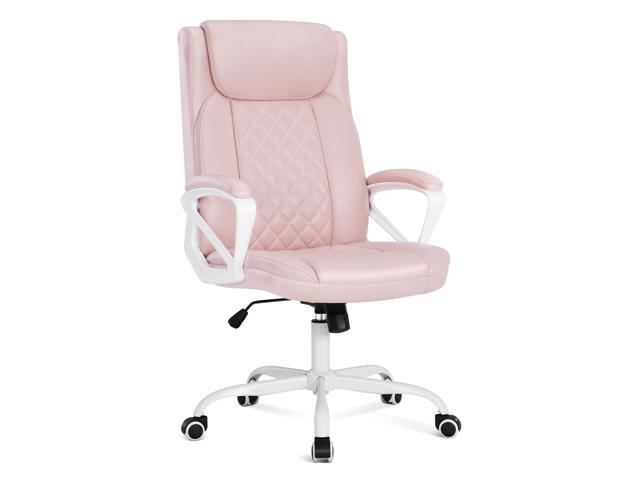 Misolant Desk Chair, Executive Office Chair, Leather Chair Pink ...