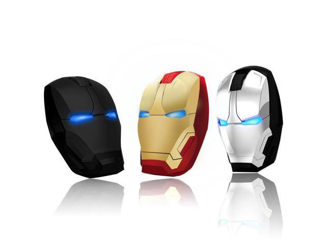Iron Man Mouse Wireless Mouse Gaming Mouse Gamer Computer Mice Button Silent Click 800/1200/1600/2400DPI Adjustable computer... 