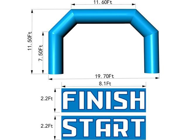 Sewinfla 20ft Inflatable Arch with Start Finish Line Racing Arch