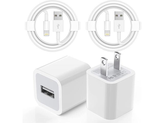2-Pack MFi Certified iPhone Charger Lightning Cable Charging Cable and USB Wall Adapter Plug Block Compatible iPhone X/8/8 Plus/7/7 Plus/6/6S/6 Plus/5S/SE/Mini/Air/Pro Cases.