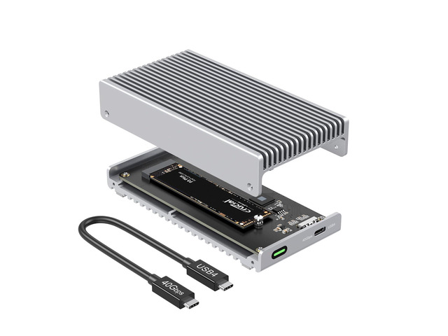 Qwiizlab Fanless 40Gbps USB4 Thunderbolt External SSD Enclosure with ...