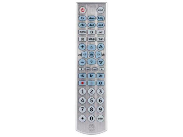 Photo 1 of GE Universal Remote Control, 6 Devices, Brushed Silver