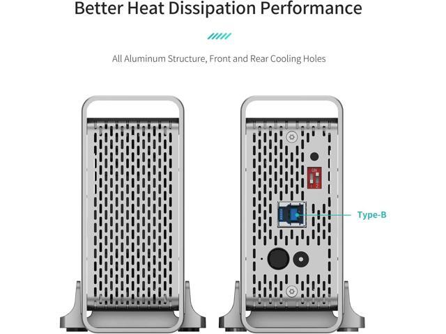 Dual Bay 2.5" RAID Enclosure, Yottamaster Aluminum 2 Bay USB3.0 RAID ...