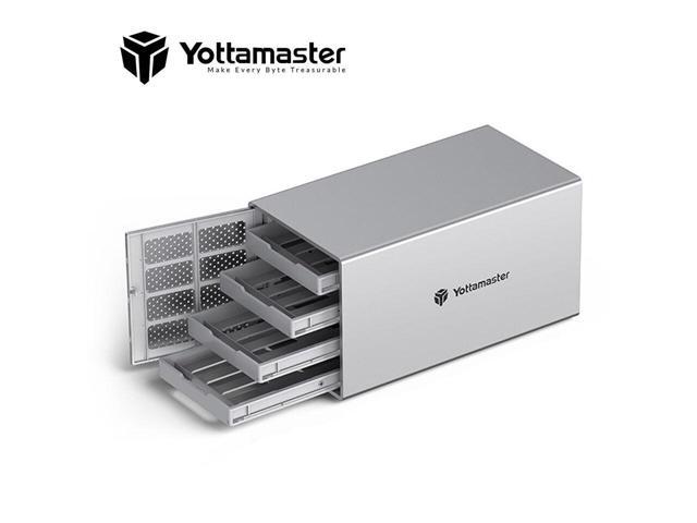 WAVLINK 4-Bay Hard Drive Enclosure For 3.5/2.5" SATA HDD/SSD - USB-C 10Gbps, 88TB, With Cooling Fans & HDMI