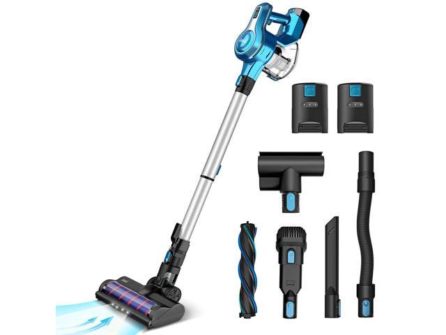 INSE Cordless Vacuum Cleaner, Up to 80min Run-time Rechargeable Cordless Stick Vacuum, Lightweight Powerful Suction Handheld Vacuum for Home Hardwood Floor Carpet Pet Hair - S6P