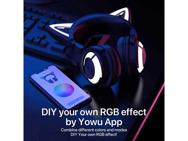 YOWU RGB Cat Ear Headphone 3S Wireless 