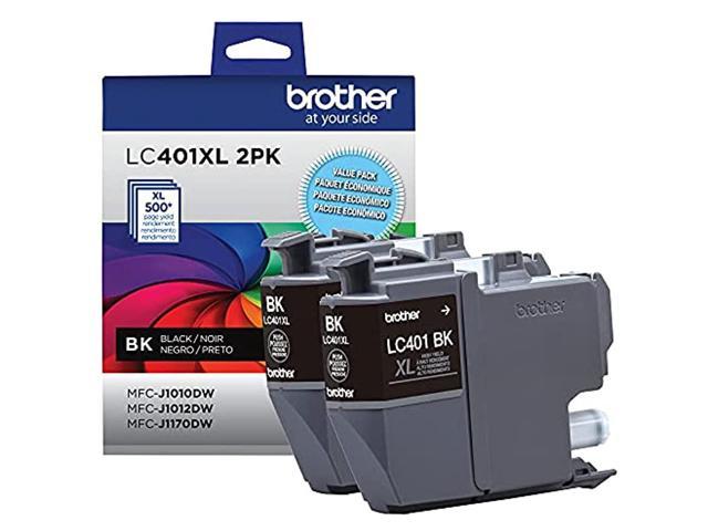 Brother Genuine LC401XL 2PK High Yield 2-Pack Black Ink Cartridges ...