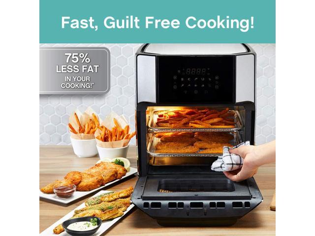 West Bend Air Fryer Oven 12.6-Quart Electric Air Fryer with 10 Digital  Quick Menu Presets - Bake, Roast, Rotisserie, Dehydrate, Re-Heat,  1700-Watt, Black 