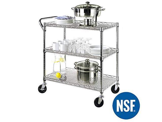 Seville Classics 3-Shelf UltraZinc Commercial Utility Cart