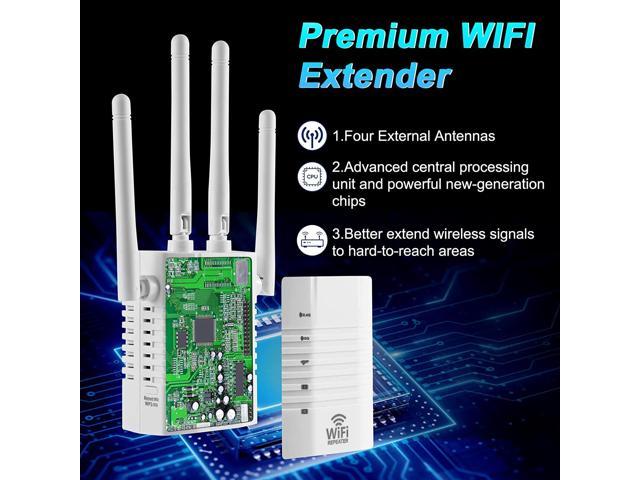 1200Mbps WiFi Extender, 2.4&5GHz WiFi Range Extender Signal Booster, WiFi  Extenders Signal Booster for Home, Internet Repeater with Ethernet Port