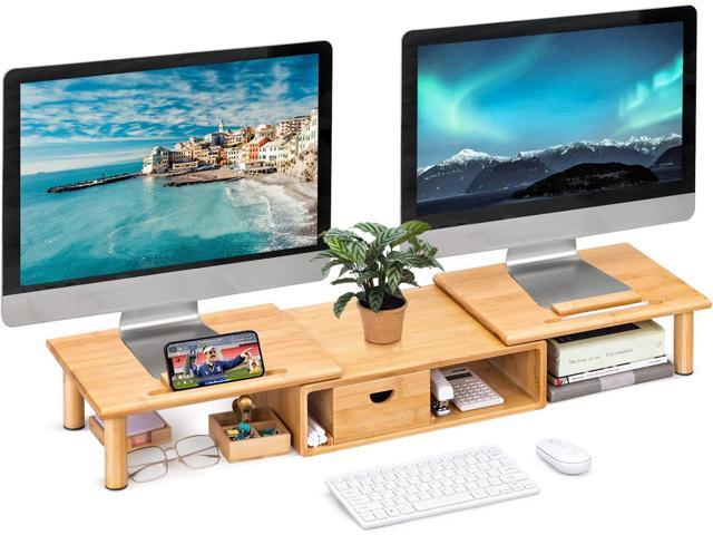 bamboo desk shelf