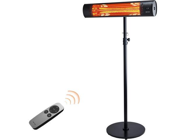 EAST OAK Patio Heater, Wall Mounted & Standing 1500W Outdoor Indoor Infrared Electric Heater with IP65 Waterproof & Dustproof, Tip-over & Overheating ...