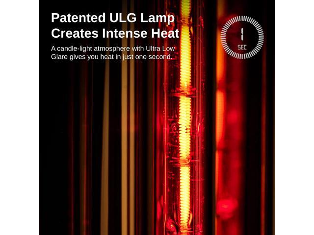 EAST OAK Patio Heater, Wall Mounted & Standing 1500W Outdoor Indoor Infrared Electric Heater with IP65 Waterproof & Dustproof, Tip-over & Overheating ...