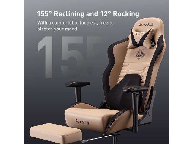 Gaming Chair with Bionic Headrest and Lumbar Pillow,Racing Style PU Leather  Ergonomic Gamer Chair with Footrest,High Back Game Chair with 3D