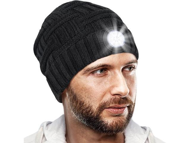 beanie hat with headlamp
